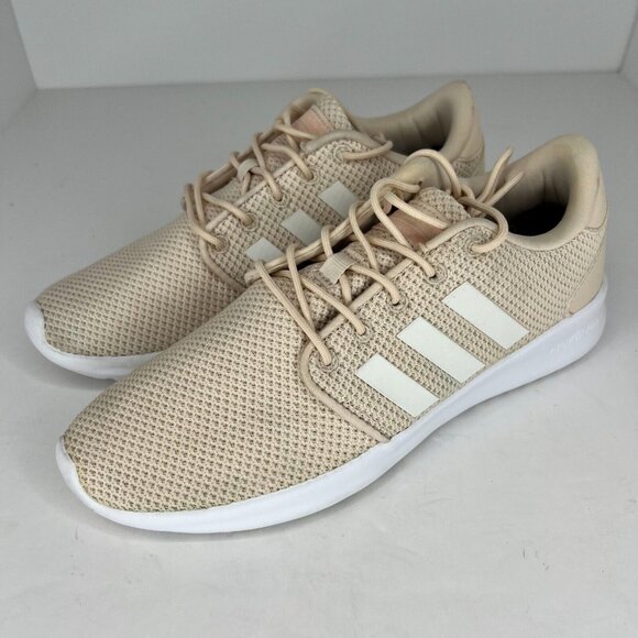 Adidas Womens EE8085 Ivory Cloudfoam QT Racer Sneakers 7.5 Running Shoes - Picture 1 of 9